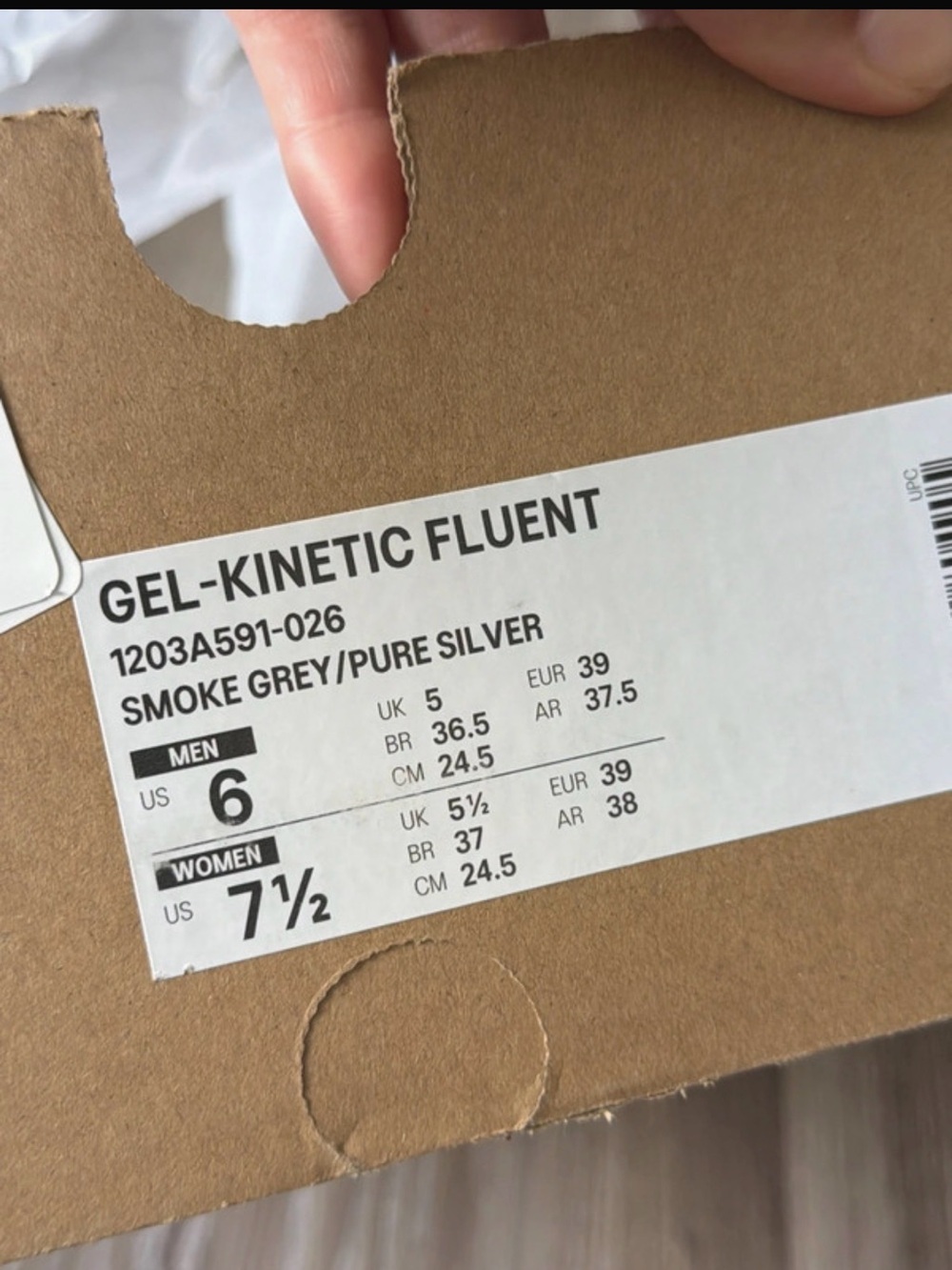 ASICS gel kinetic fluent in smoke grey/pure silver - Picture 8 of 8